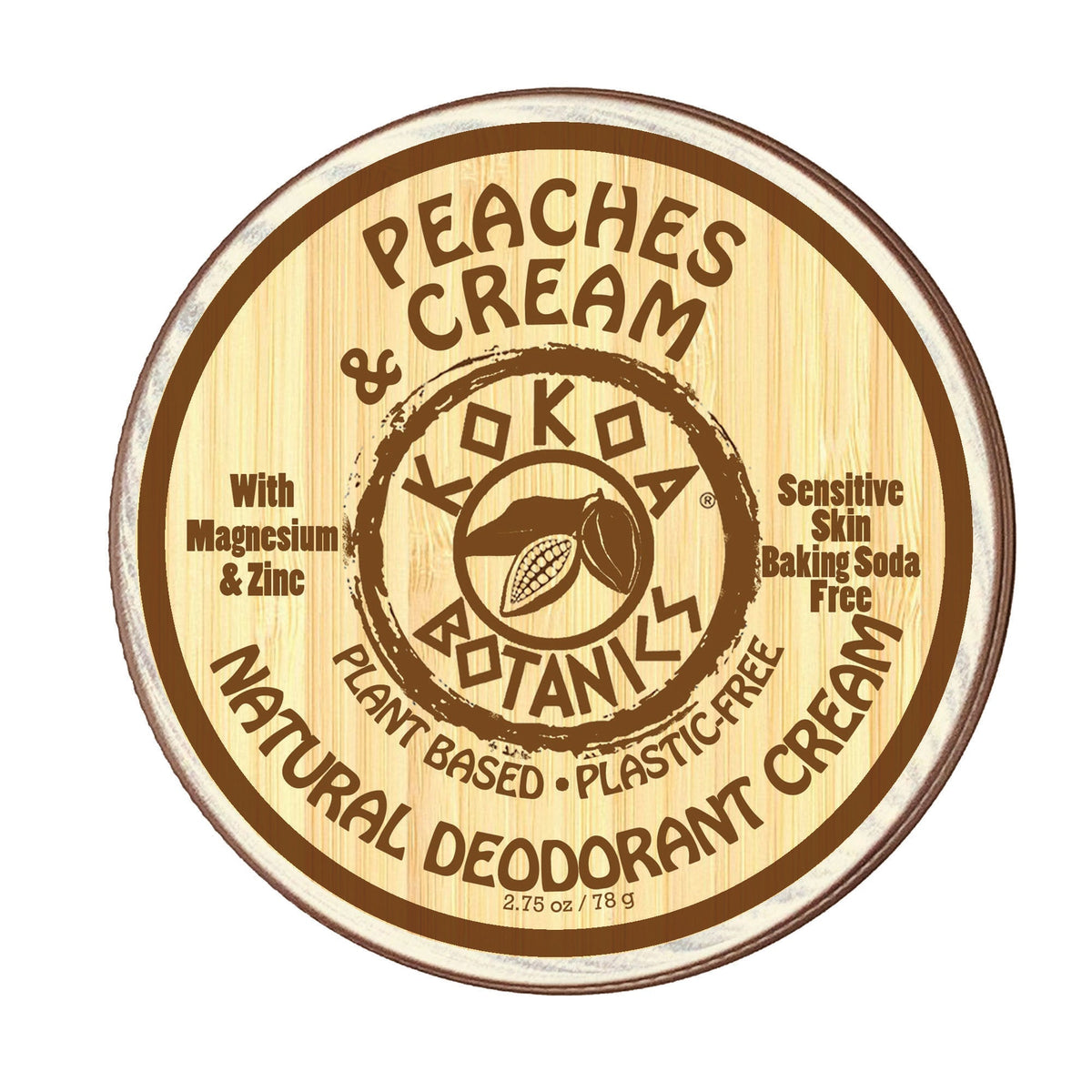 Peaches and Cream - Natural Deodorant Cream - Baking Soda Free  - 2.75 oz