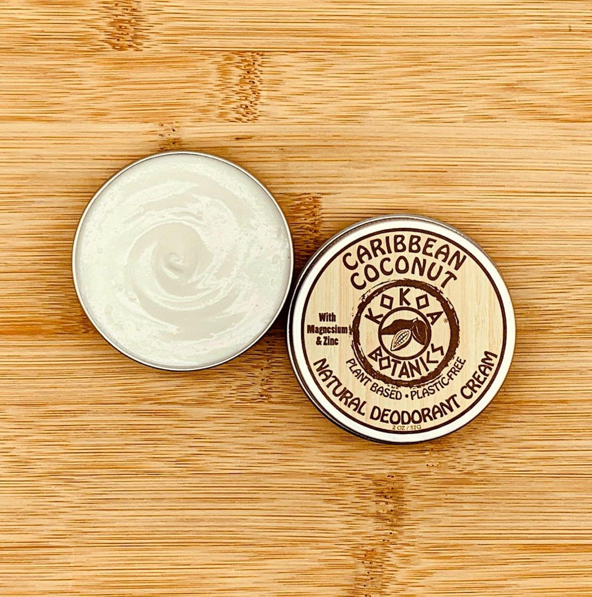 CARIBBEAN COCONUT - Natural Deodorant Cream - Aluminum-Free - 2.75 oz